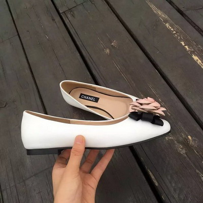 CHANEL Shallow mouth flat shoes Women--062